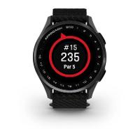 Relógio Garmin Monitor Cardíaco de Pulso com GPS Approach® S50 (2025) Ardósia com pulseira de ComfortFit Nylon preta  43mm - 7