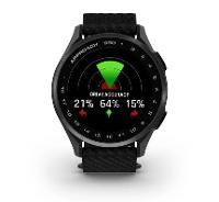 Relógio Garmin Monitor Cardíaco de Pulso com GPS Approach® S50 (2025) Ardósia com pulseira de ComfortFit Nylon preta  43mm - 8