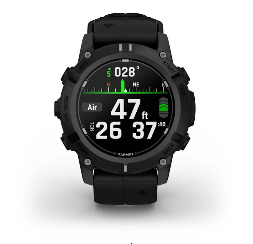Relógio Monitor Cardíaco de Pulso com GPS Garmin Descent G2 Preto 46mm - 7