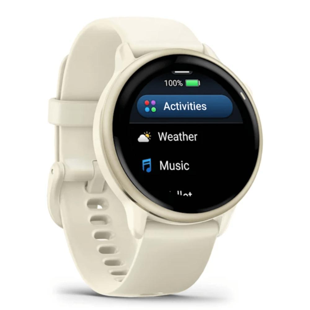 Smartwatch Relógio Garmin Vívoactive 6 com Monitor Cardíaco de Pulso e GPS Lunar Gold 42mm - 3