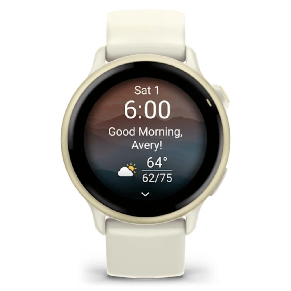 Smartwatch Relógio Garmin Vívoactive 6 com Monitor Cardíaco de Pulso e GPS Lunar Gold 42mm - 4