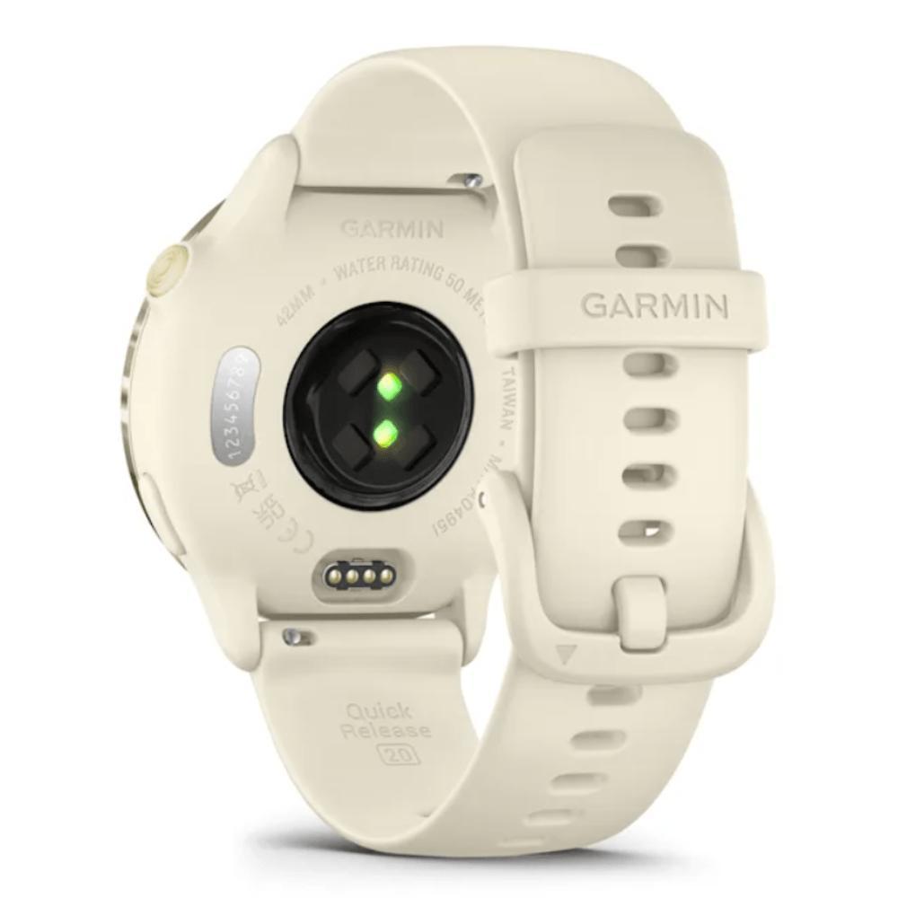 Smartwatch Relógio Garmin Vívoactive 6 com Monitor Cardíaco de Pulso e GPS Lunar Gold 42mm - 7