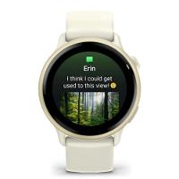 Smartwatch Relógio Garmin Vívoactive 6 com Monitor Cardíaco de Pulso e GPS Lunar Gold 42mm - 2