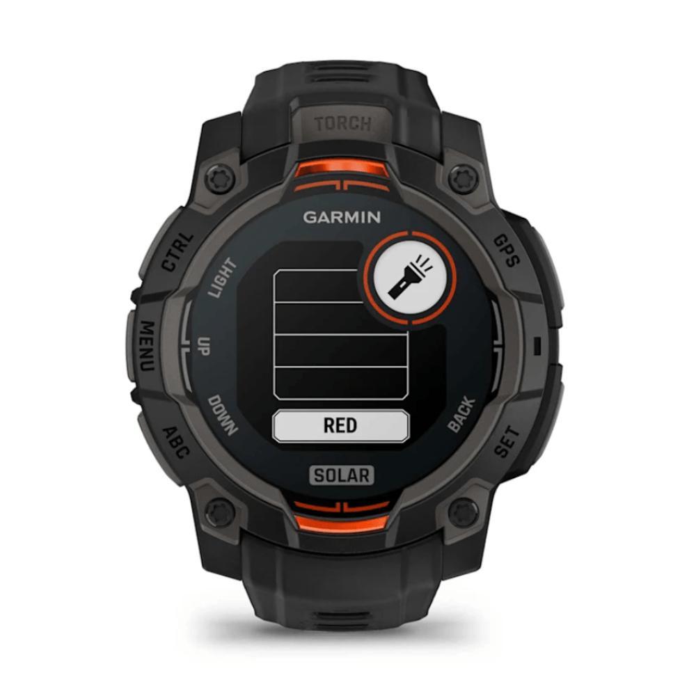 Relógio Garmin Instinct 3 com Monitor Cardíaco de Pulso e GPS 45 mm e Solar, Preto com pulseira de silicone Preta - 6