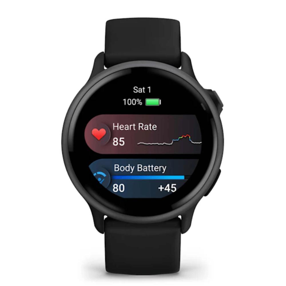 Smartwatch Relógio Garmin Vívoactive 6 Monitor Cardíaco de Pulso com GPS Preto 42mm - 5