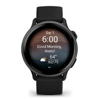 Smartwatch Relógio Garmin Vívoactive 6 Monitor Cardíaco de Pulso com GPS Preto 42mm