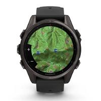 Smartwatch Relógio Garmin Fenix 8S Safira Carbon Gray DLC Titânio com Pulseira de Silicone Preta com Cinza 43mm - 5