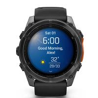 Smartwatch Relógio Garmin Fenix 8X Safira Carbon Gray DLC Titânio com Pulseira de Silicone Preta com Cinza 51mm - 2
