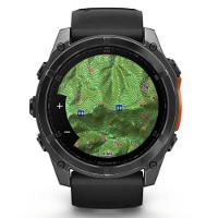Smartwatch Relógio Garmin Fenix 8X Safira Carbon Gray DLC Titânio com Pulseira de Silicone Preta com Cinza 51mm - 5