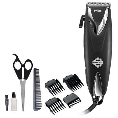 Máquina de Cortar Cabelo SKULL PRO CHROME Philco 220V