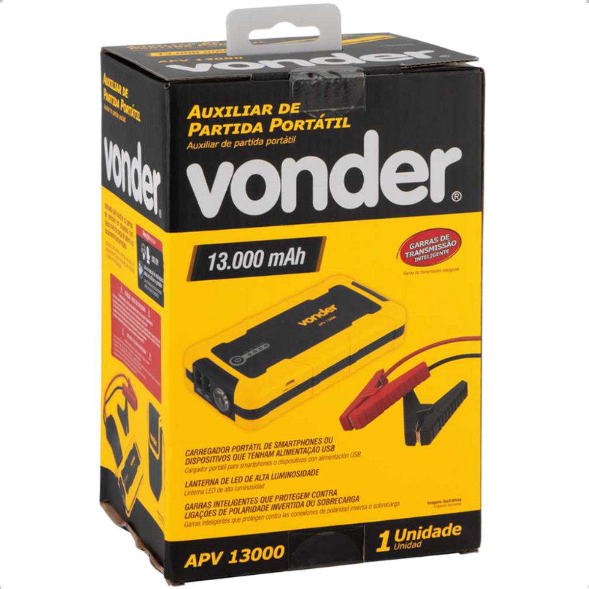 Auxiliar de Partida Portátil Vonder 13000mAh com USB e Lanterna LED - 6