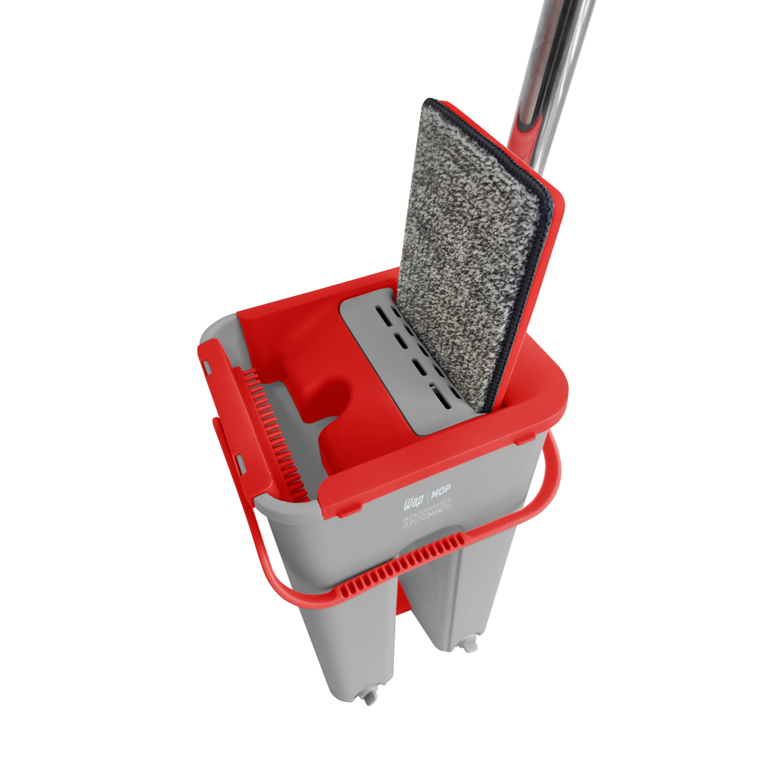 MOP Multiuso WAP Duplo Compacto Limpeza Rápida para Todos os Pisos, Pano de Microfibra - 3
