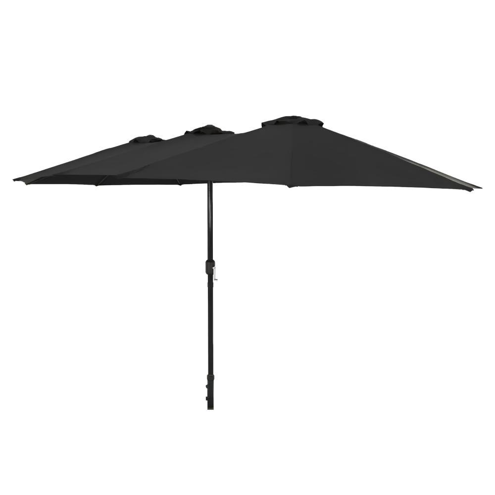 Ombrellone Retangular Oversize 4,50m x 2,65m Preto Bel Alumínio Central Manivela FPS 60 Quiosque - 5