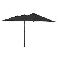 Ombrellone Retangular Oversize 4,50m x 2,65m Preto Bel Alumínio Central Manivela FPS 60 Quiosque - 5