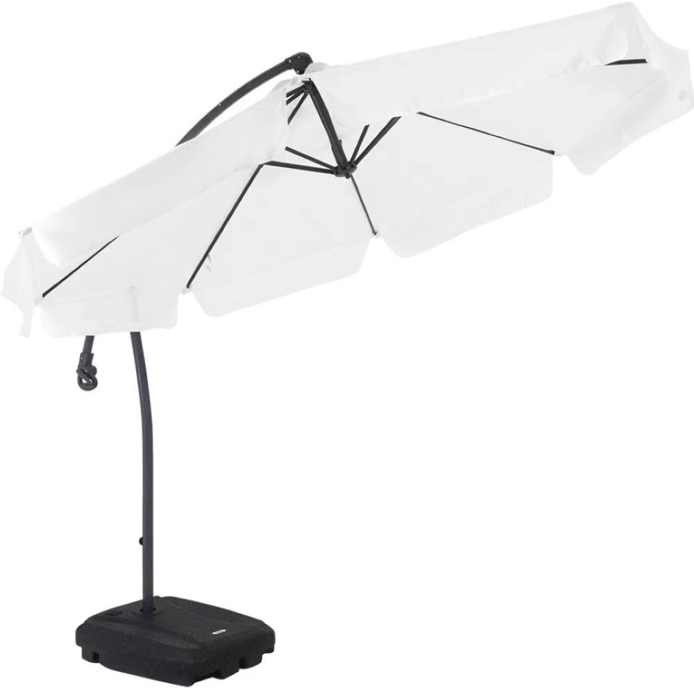 Ombrellone Suspenso Búzios Giratório 3,00m Branco com Base Bel Lazer - 2