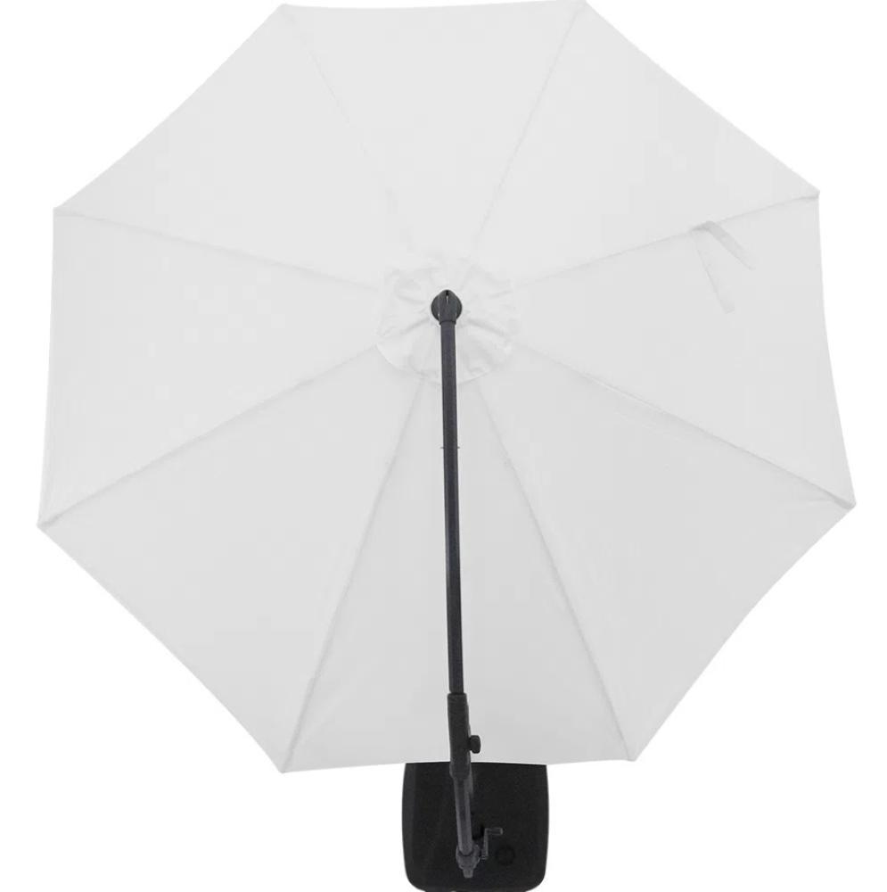 Ombrellone Suspenso Búzios Giratório 3,00m Branco com Base Bel Lazer - 3