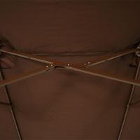 Ombrellone Retangular Oversize 4,50m x 2,65m Marrom Bel Alumínio Central Manivela FPS 60 Quiosque