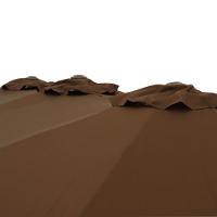 Ombrellone Retangular Oversize 4,50m x 2,65m Marrom Bel Alumínio Central Manivela FPS 60 Quiosque - 7