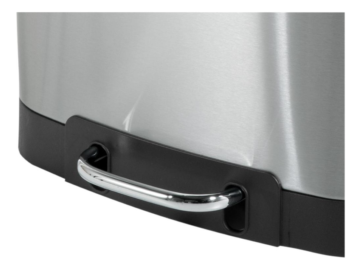 Lixeira Retangular 12 Litros Inox Cinza Vonder - 5