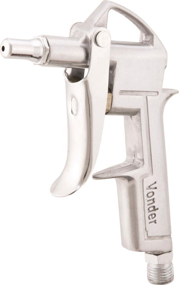 Pistola De Limpeza Ar Alumínio Bico Curto Com Gatinho Vd-7 - - 1