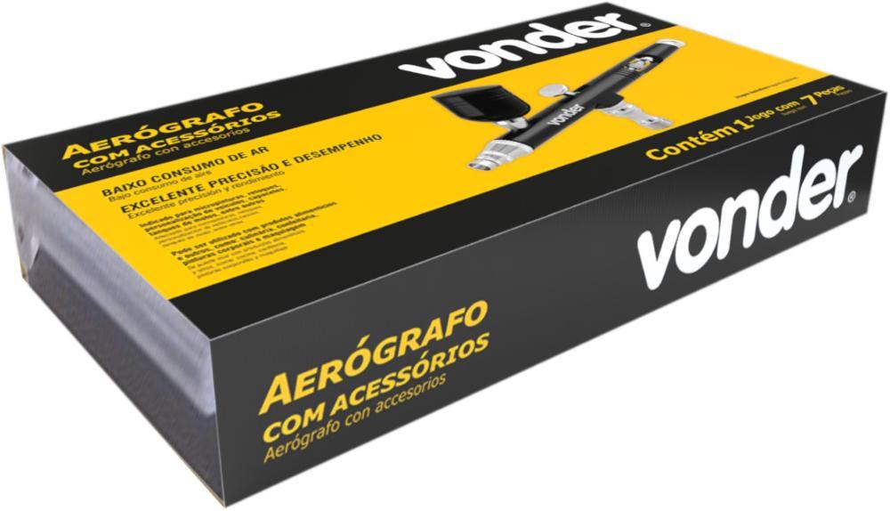 Aerógrafo com Acessórios 7 peças Vonder - 10