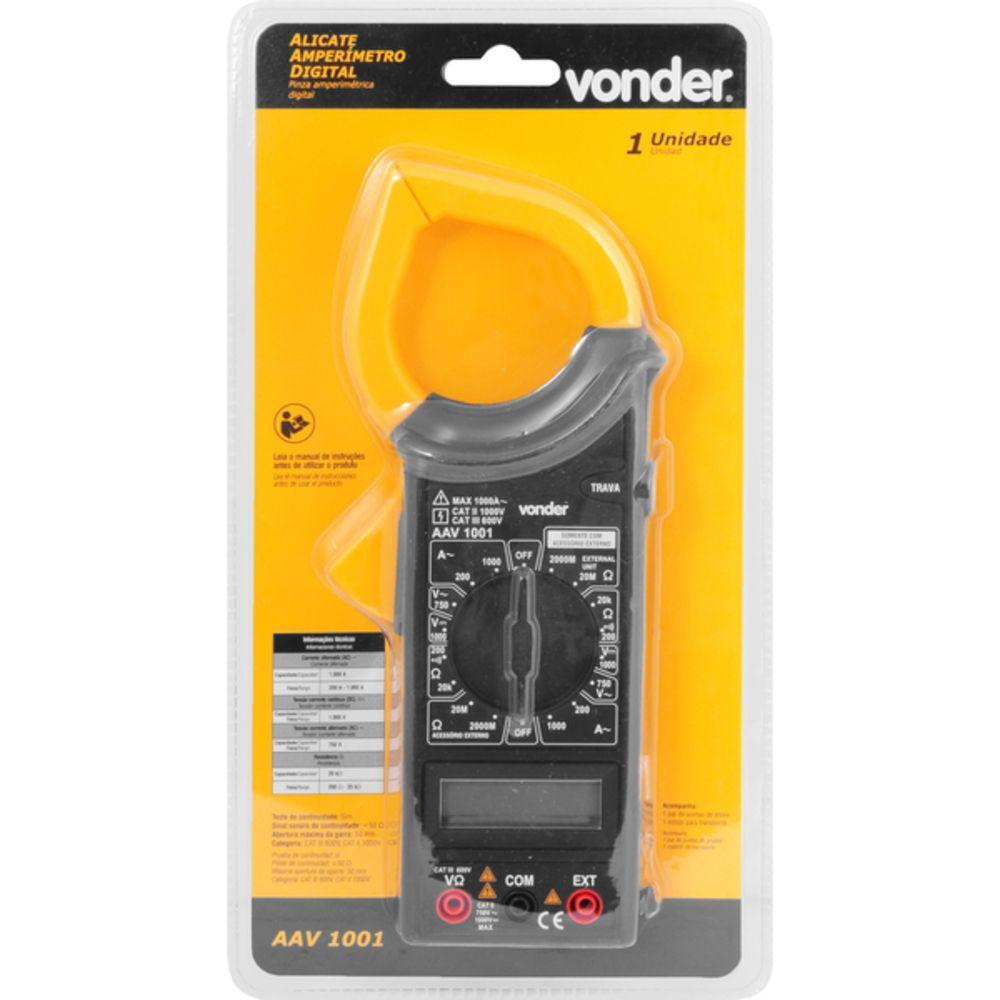 Alicate Amperimetro Digital AAV1001 Vonder - 4