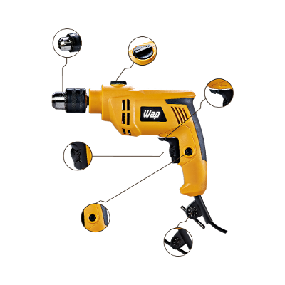 Parafusadeira e Furadeira de Impacto WAP EFI 600 com Controle de Velocidade 220V
