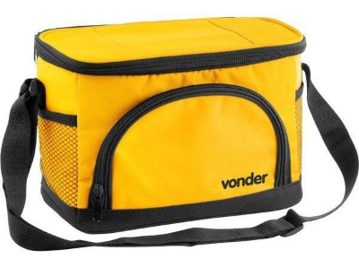 Bolsa térmica 5 litros com 3 divisões amarela/preta Vonder