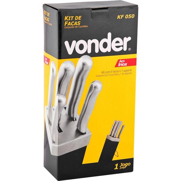 Jogo de faca aço inox com 6 peças kf 050 - Vonder - 7