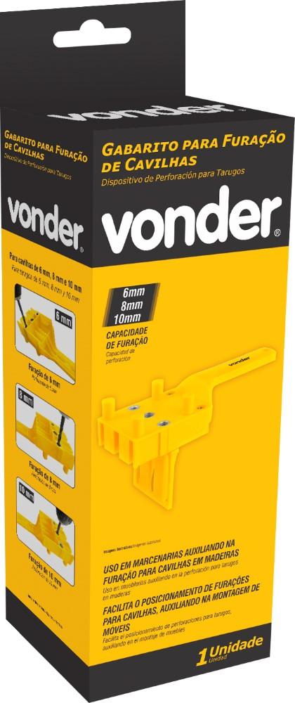 Gabarito Para Furação De Cavilhas 6Mm 8Mm E 10Mm Vonder - 6