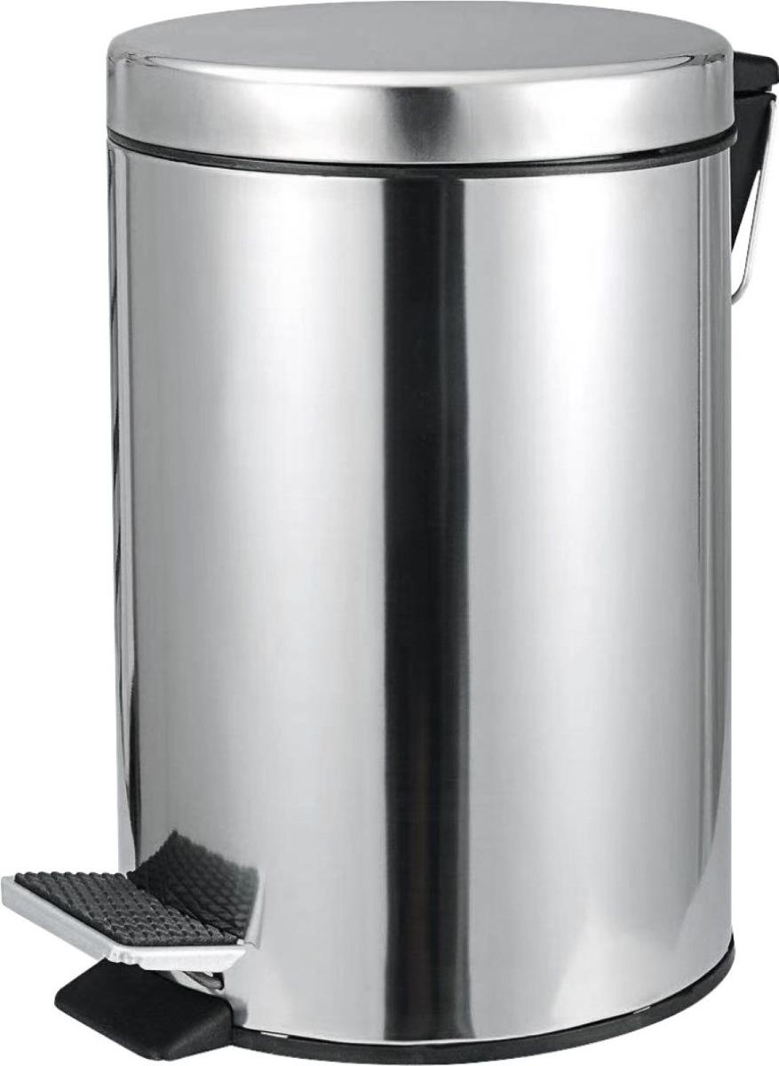 Lixeira Redonda 3 Litros Inox Cinza Vonder - 2