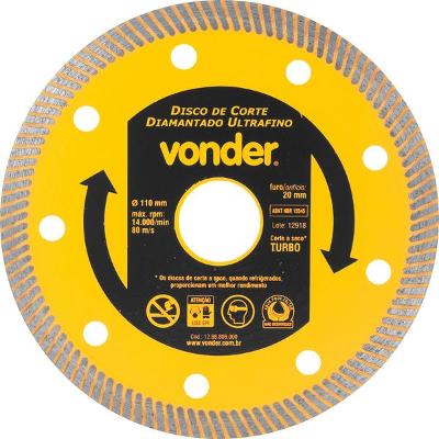 Disco de Corte Diam. 110mm p/ Porcelanato UltraFino Vonder