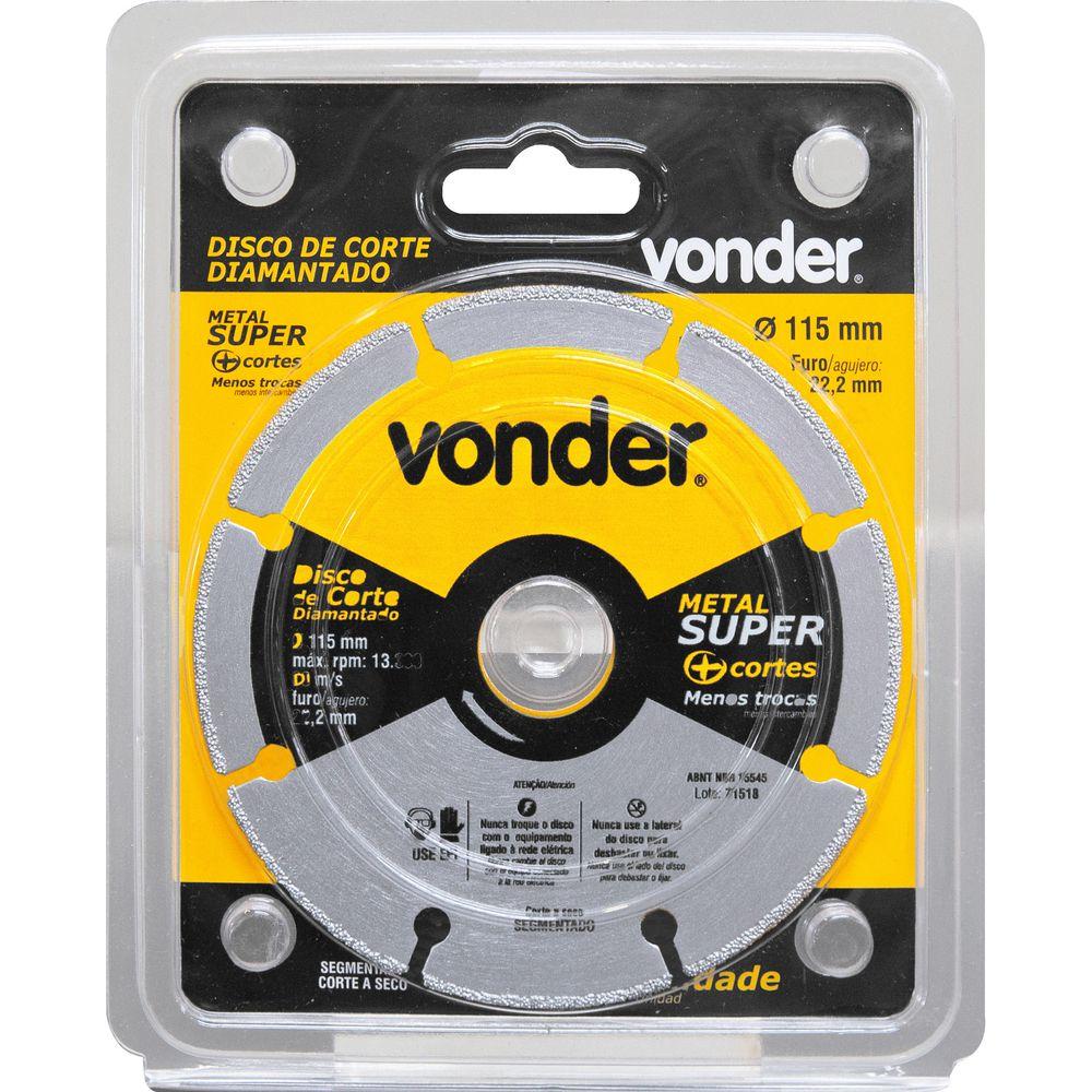 Disco Corte Diamantado Segmentado Metais Metal Super Vonder - 2