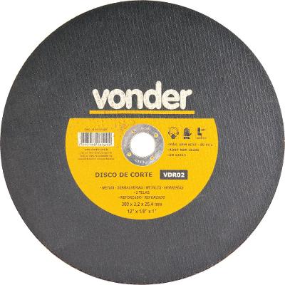 Disco Corte 300,0x3,0x25,40 2 Telas Aço Carbono Vdr0 Vonder