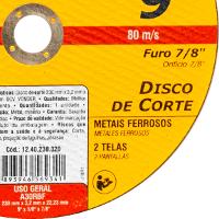 Disco de Corte 230,0X3,2X22,23 DCV Vonder - 5