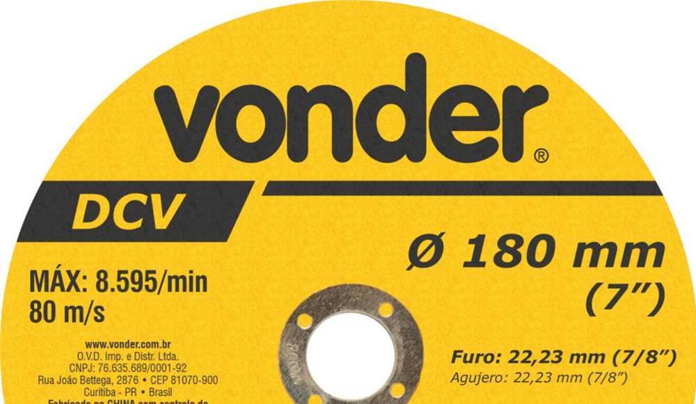 Disco de Corte 180,0X3,2X22,23 DCV Vonder - 3