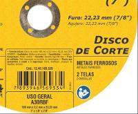 Disco de Corte 180,0X3,2X22,23 DCV Vonder - 2