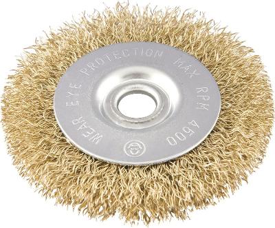Escova Circular Ondulada 4x1/2  Furo 1/2  Aço Carbono Latona