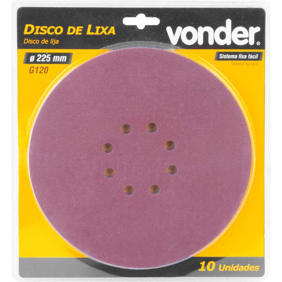 Disco Lixa para Parede 9'' G120 10 Peças Vonder para Lixadeira LPV400B LPV600 LPV925 LPV950B LPV1000 - 5