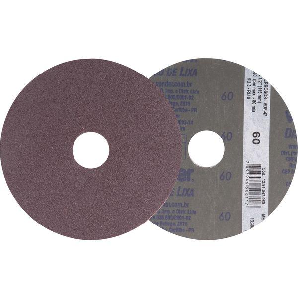 Disco lixa fibra 115mm g60 dvf47 10 peças Vonder - 2