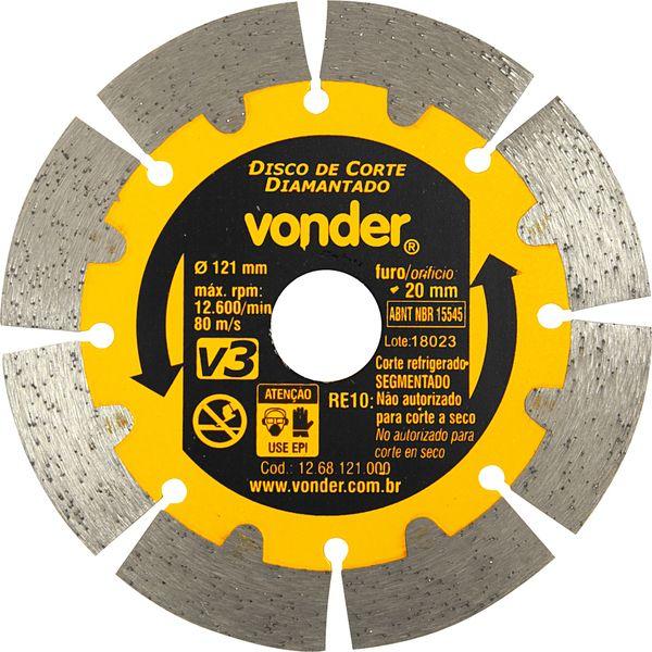 Disco Diamantado 121mm V3 Segmentado Vonder - 1