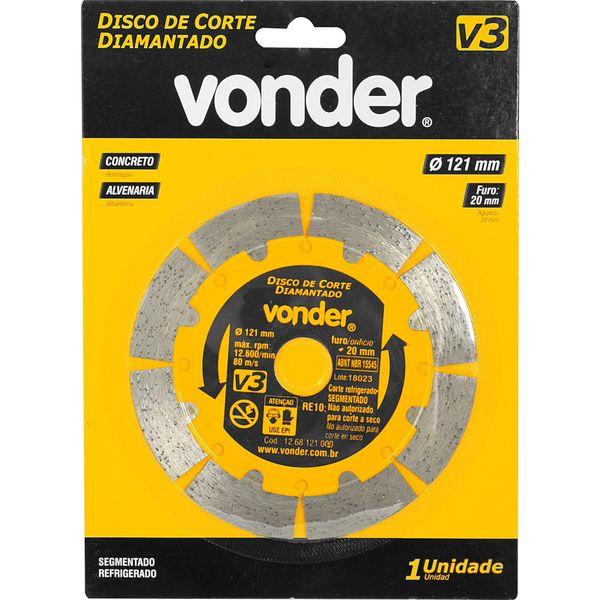 Disco Diamantado 121mm V3 Segmentado Vonder - 2