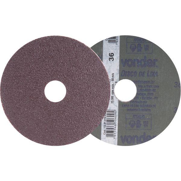 Disco lixa fibra 115mm g36 dvf12 10 peças Vonder - 2