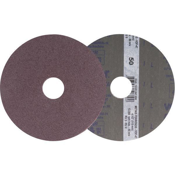 Disco lixa fibra 115mm g50 dvf47 10 peças Vonder - 2