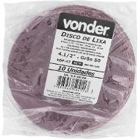 Disco lixa fibra 115mm g50 dvf47 10 peças Vonder - 4