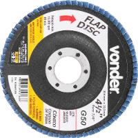 Flap disc 4.1/2" g50 costado fibra cônico inox Vonder - 2