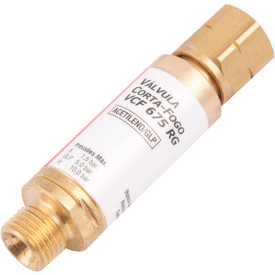 Válvula corta fogo acetileno p/ regulador vcf675rg Vonder