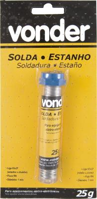 Estanho fio 1,0mm 63x37 25g tubo Vonder