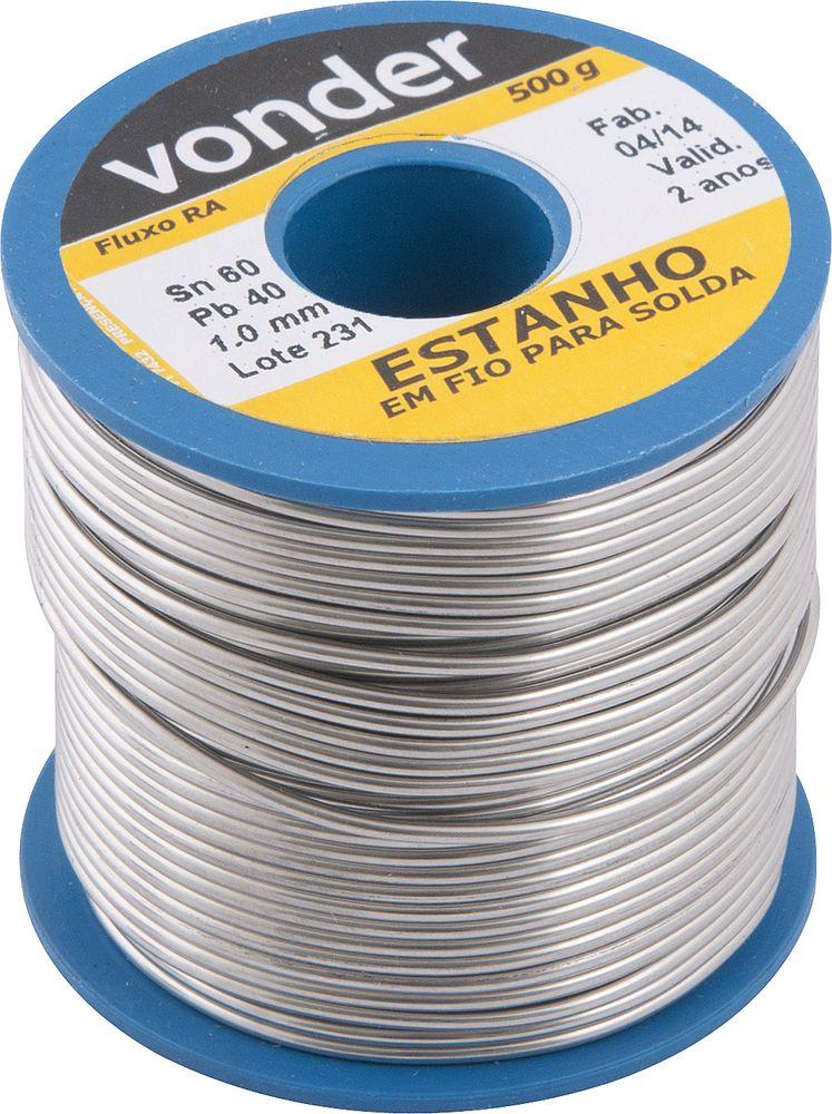 Estanho em Fio 1,0 mm 60 x 40 com 500 G Vonder - 2