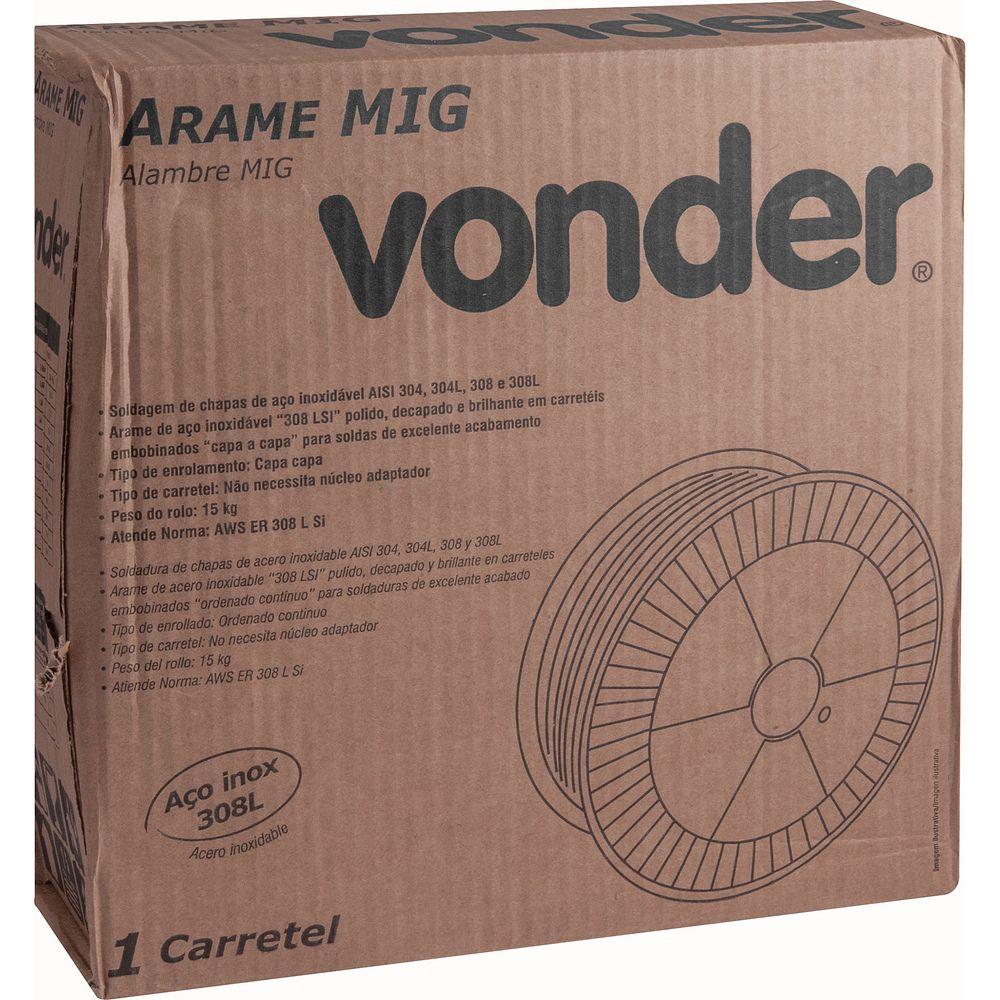 Arame Mig Aço Inox 308L 1,2mm Carretel com 15 Kg Vonder - 2